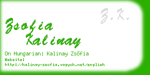 zsofia kalinay business card